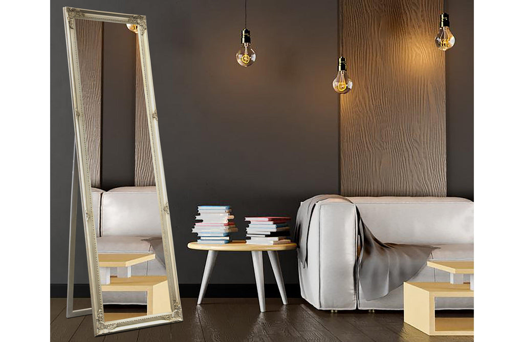 Armel Antique Champagne Full Length Mirror with Stand