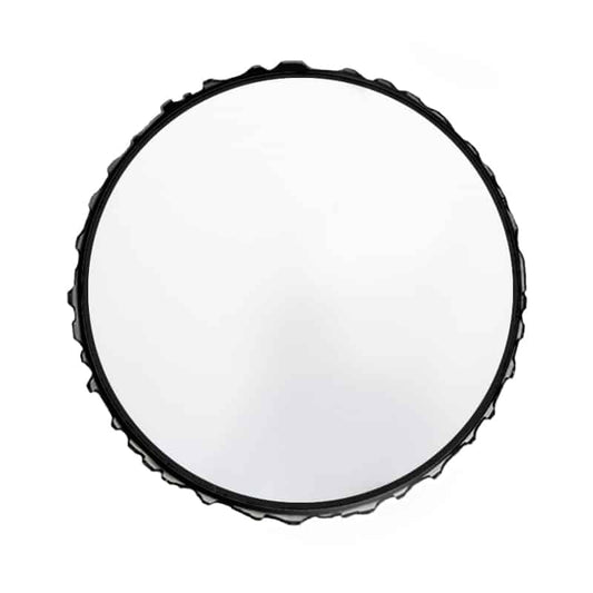 Vaelin Black Round Wall Mirror