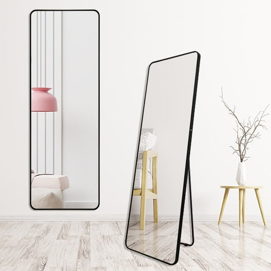 Vaeril Black Rectangular Rounded Mirror