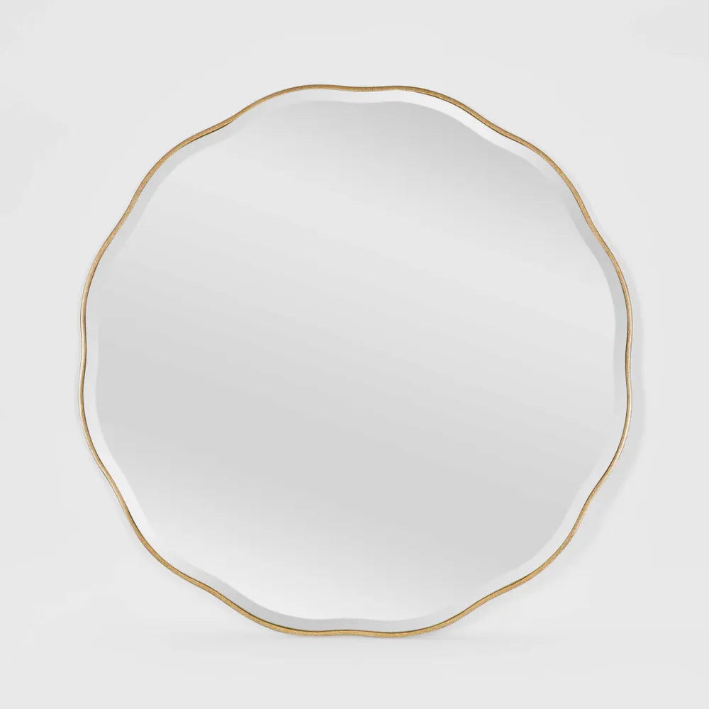 Valentina Scallop Gold Wall Mirror