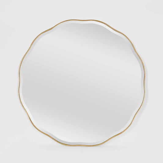 Valentina Scallop Gold Wall Mirror