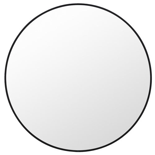 Valima Black Round Mirror