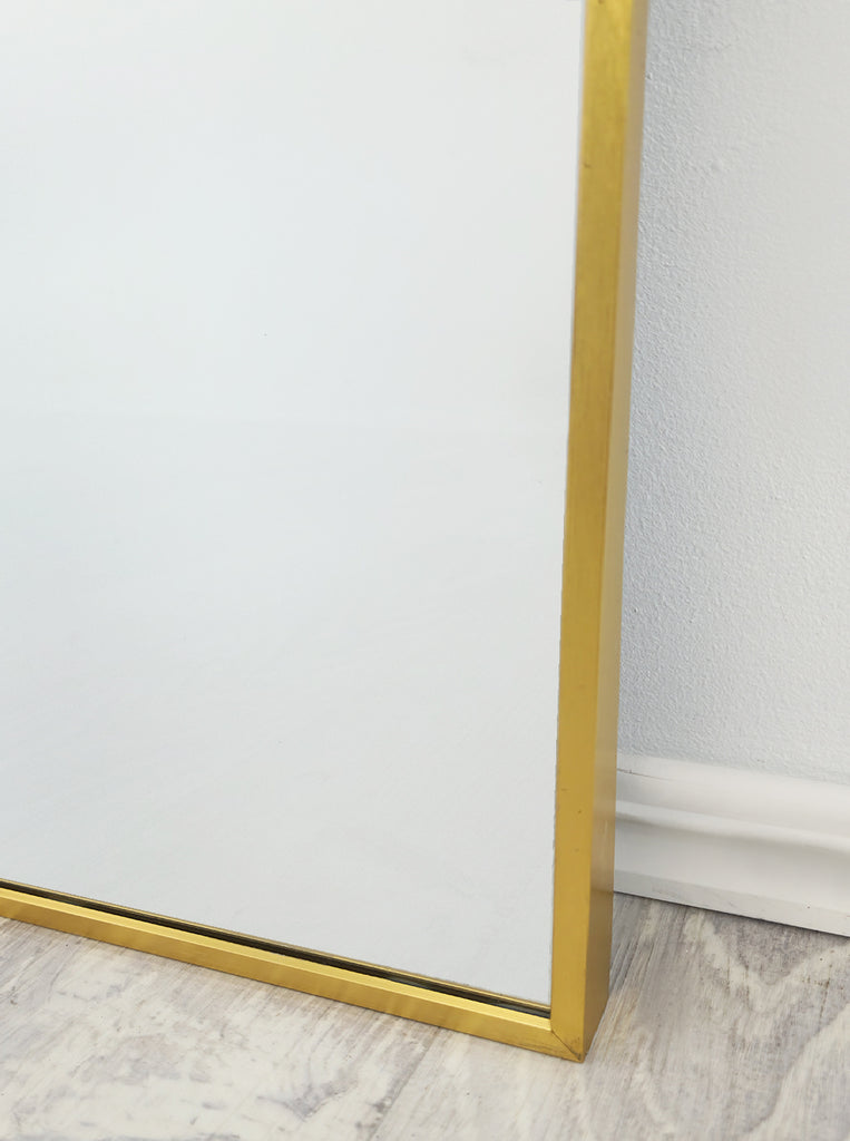 Valima Gold Arched Floor Mirror