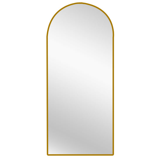 Valima Gold Arched Floor Mirror