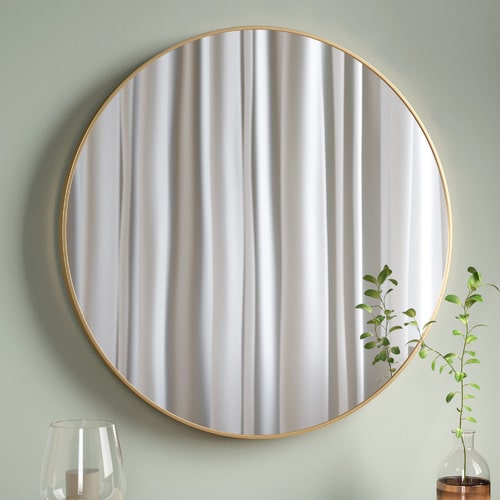 Valima Gold Round Mirror