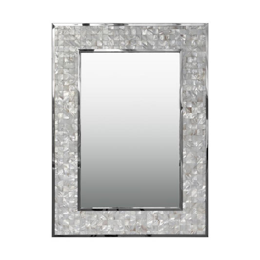 Variel Silver Rectangular Wall Mirror