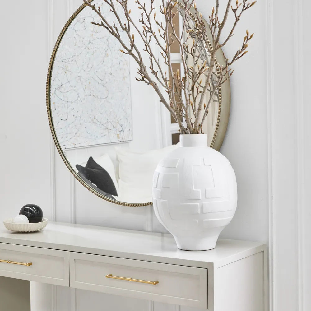 Silver Antique Round Mirror Inspo