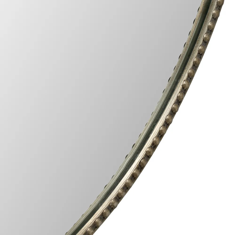 Silver Antique Round Mirror Edge