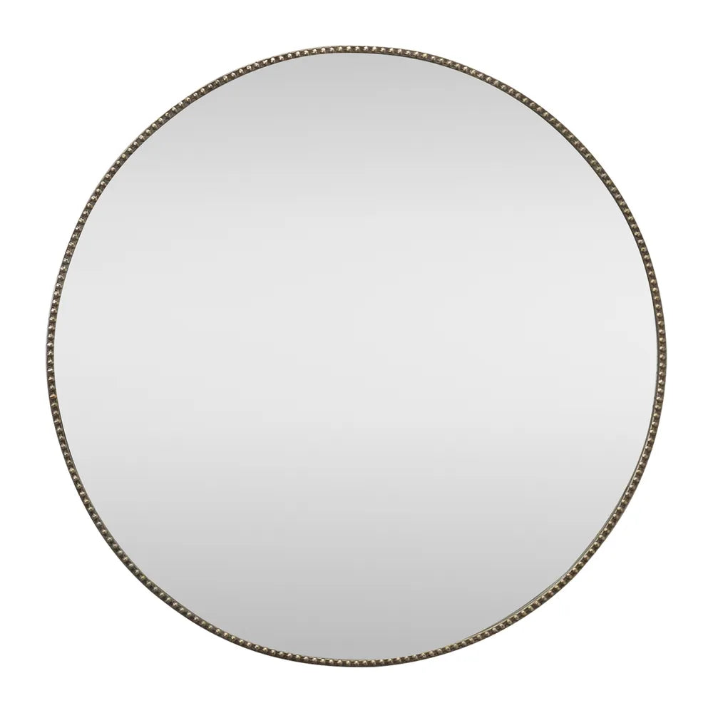 Silver Antique Round Mirror