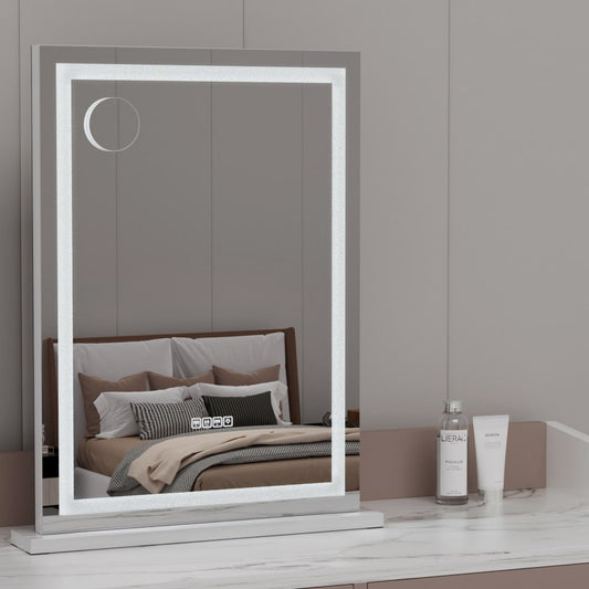 Vertical Crystal Edge Bluetooth LED Makeup Mirror
