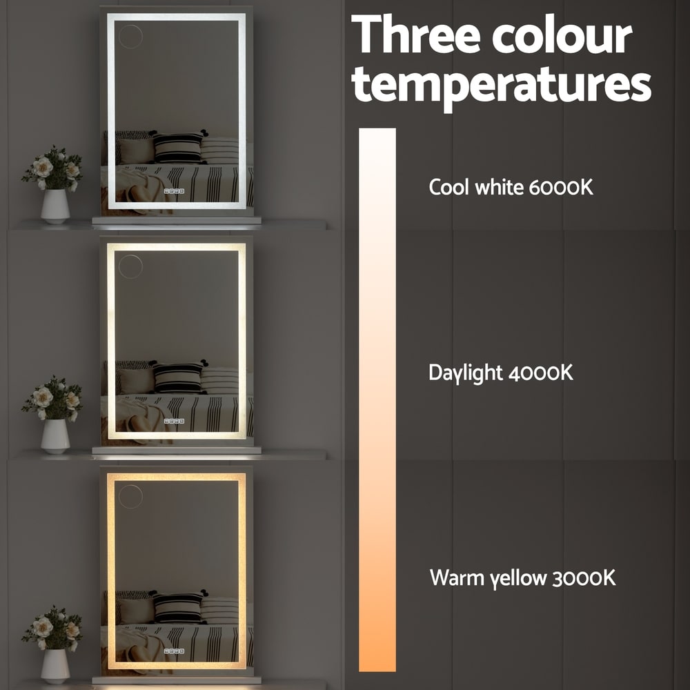 Vertical Crystal Edge Bluetooth LED Makeup Mirror