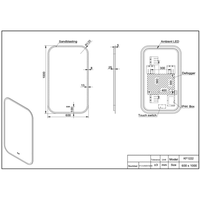 Xander Soft Rectangle LED Mirror