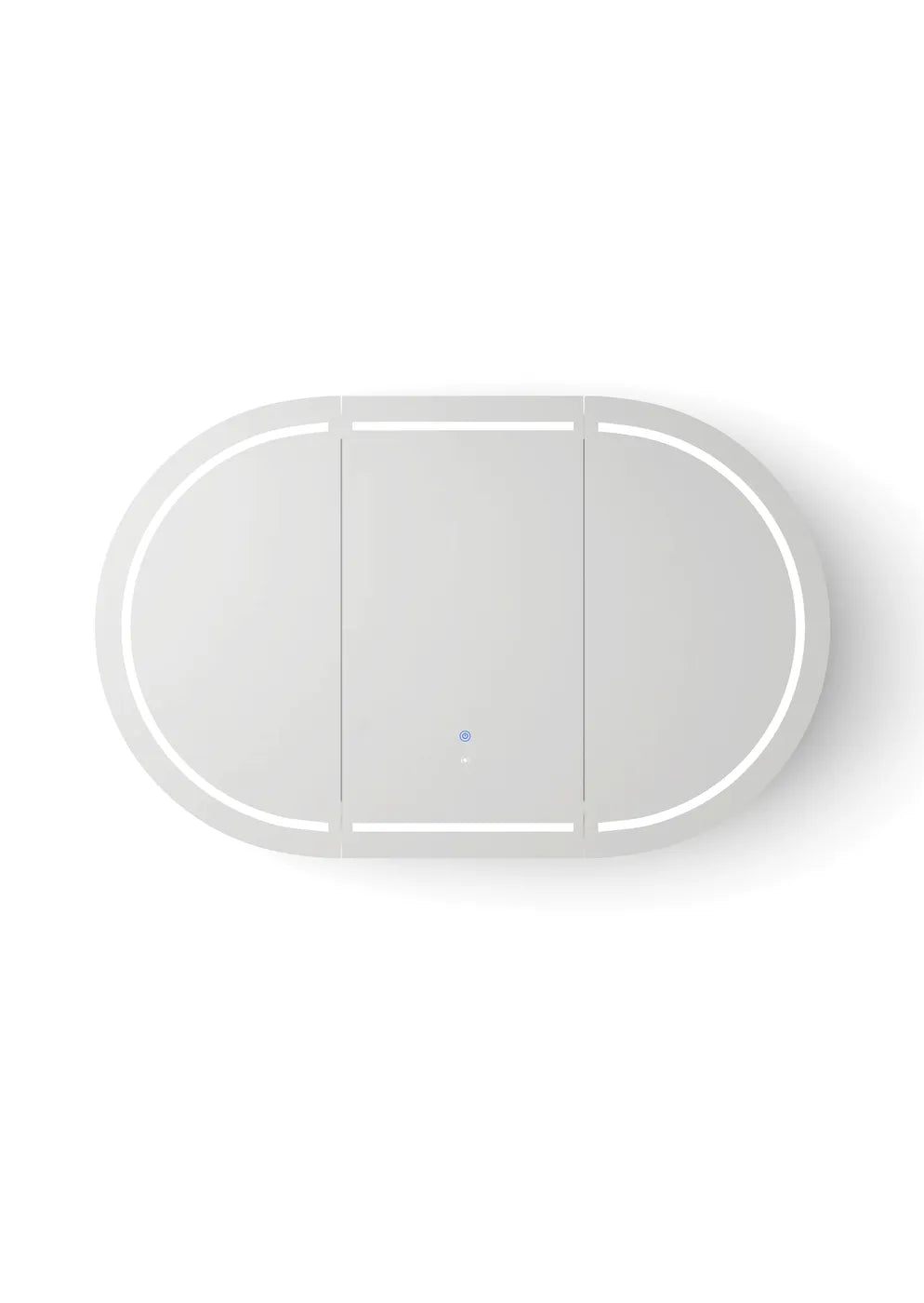 Zara 3 Door Oval LED Shaving Cabinet - Natural Oak