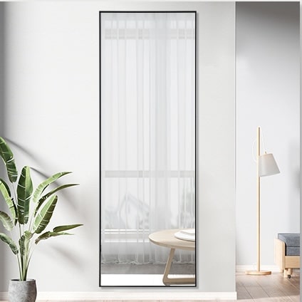 Zaya Black Rectangular Classic Mirror