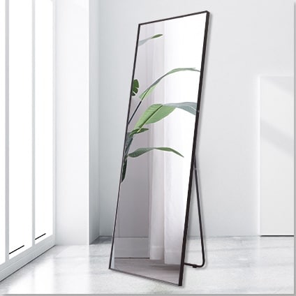 Zaya Black Rectangular Classic Mirror