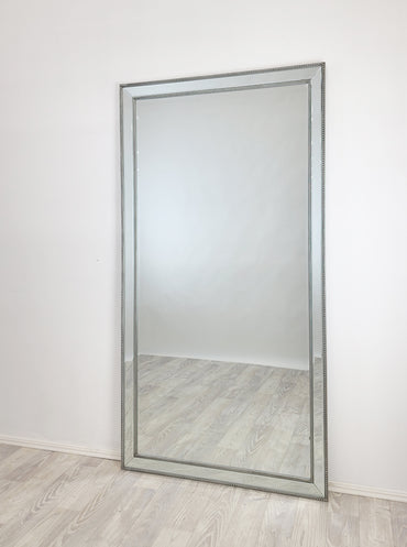 Zesar Silver Beaded Full Length Mirror