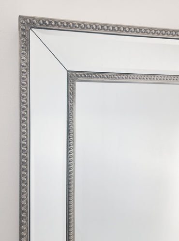 Zesar Silver Beaded Full Length Mirror