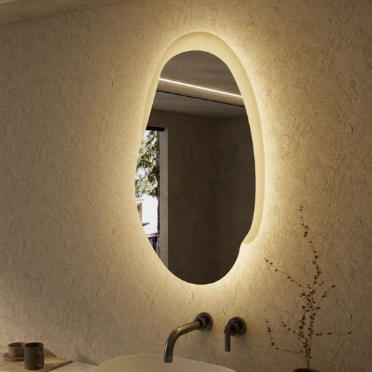 Zinnia Organic Shaped LED Mirror