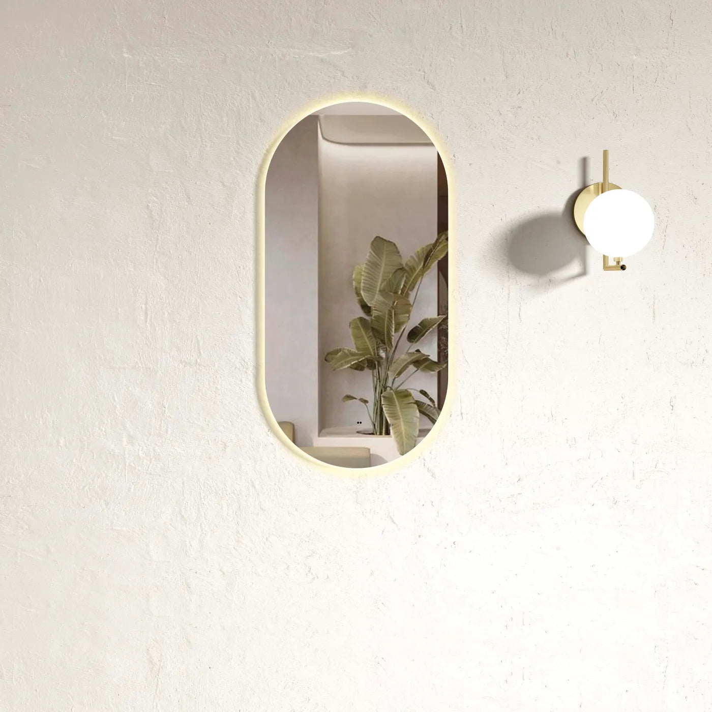 Flux Oval Adjustable LED Mirror