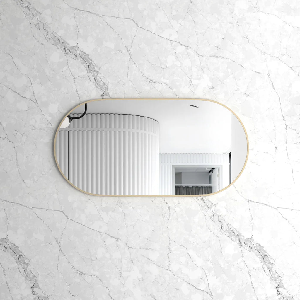 Flux Gold Oval Mirror