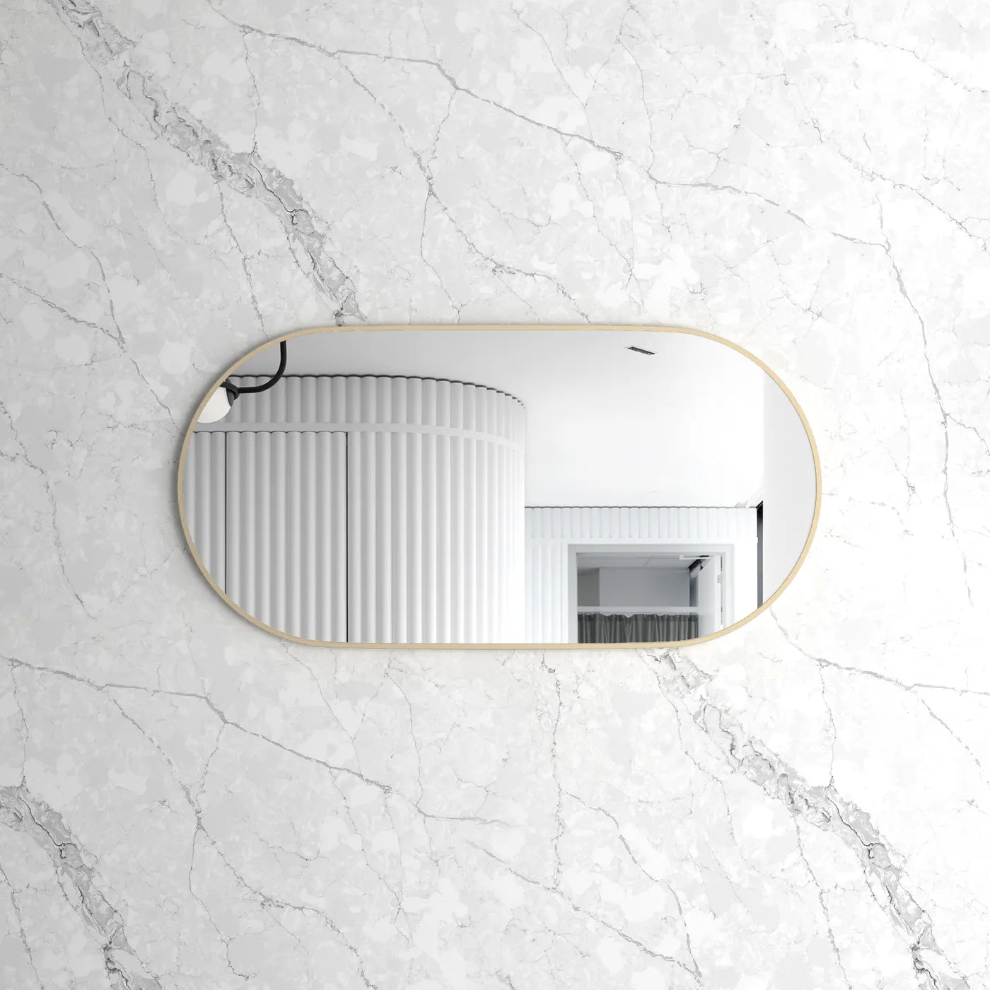 Flux Gold Oval Mirror