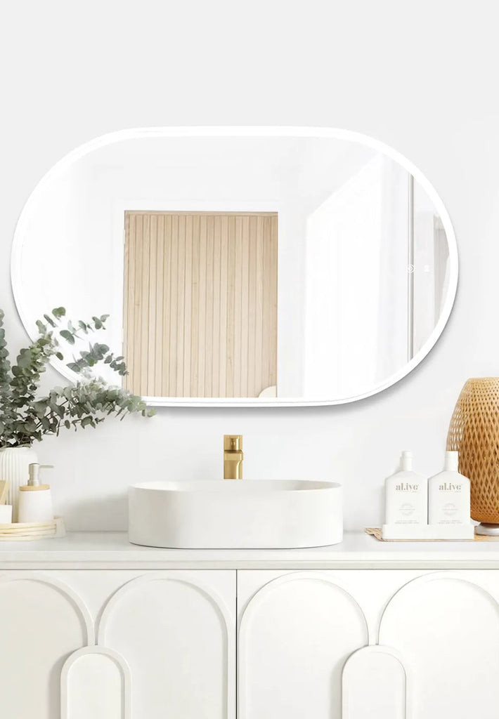 Flux White Oval LED Mirror