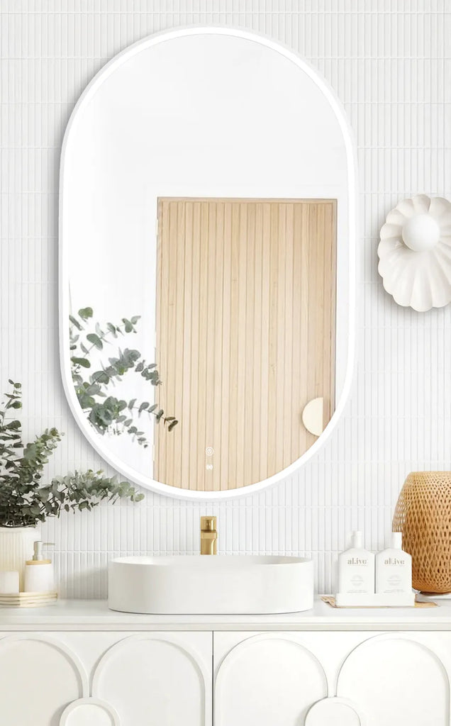 Flux White Oval LED Mirror