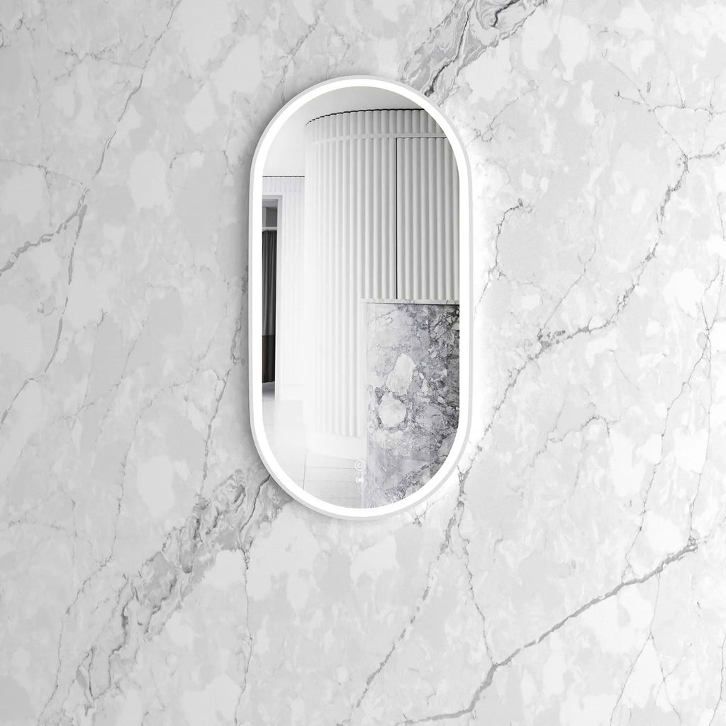 Flux White Oval LED Mirror