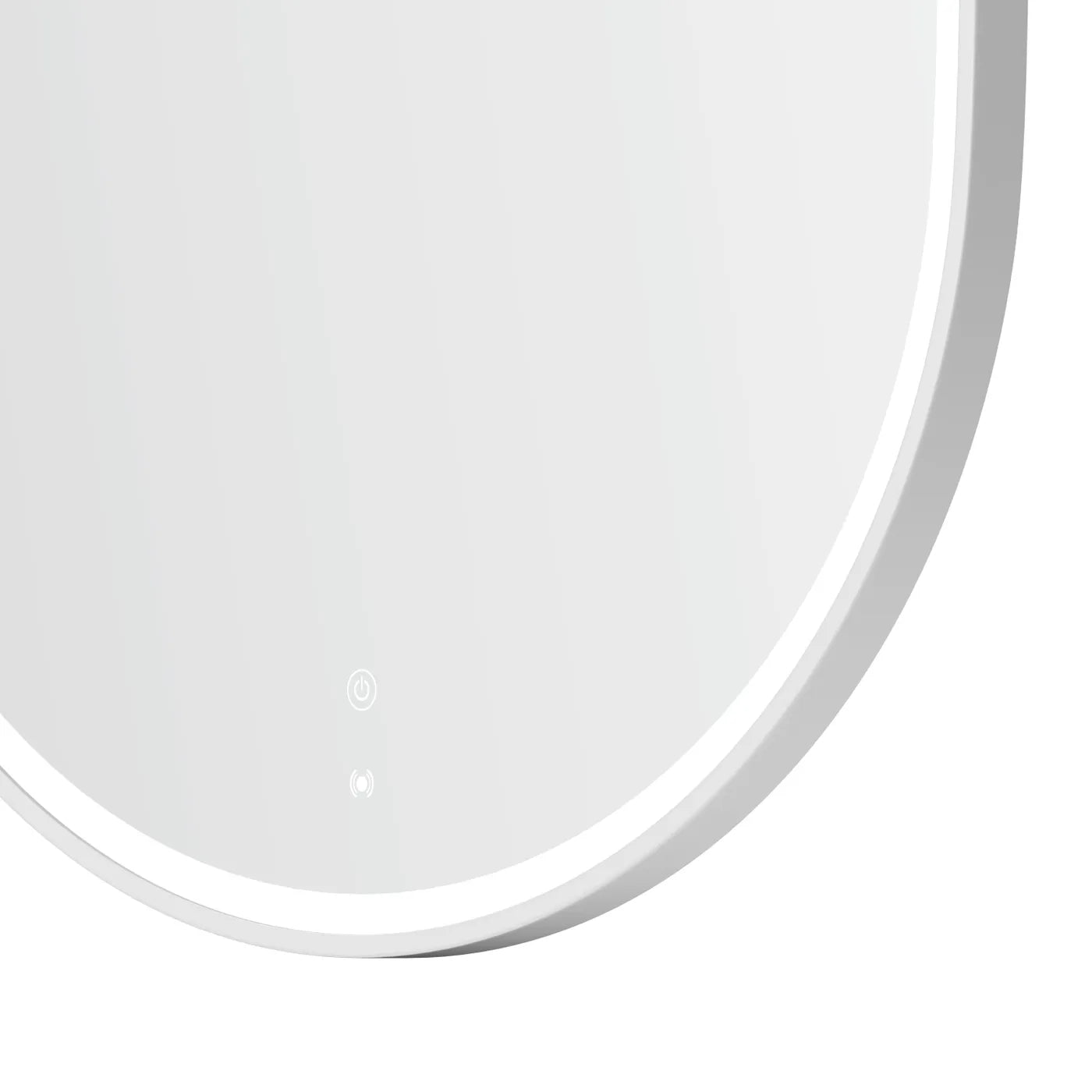 Flux Large White Oval LED Mirror