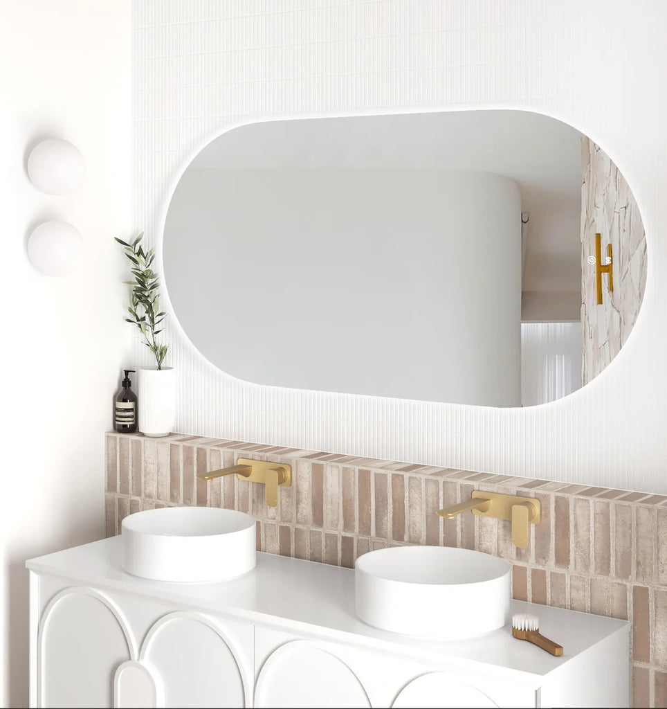 Flux Large Oval Frameless LED Mirror