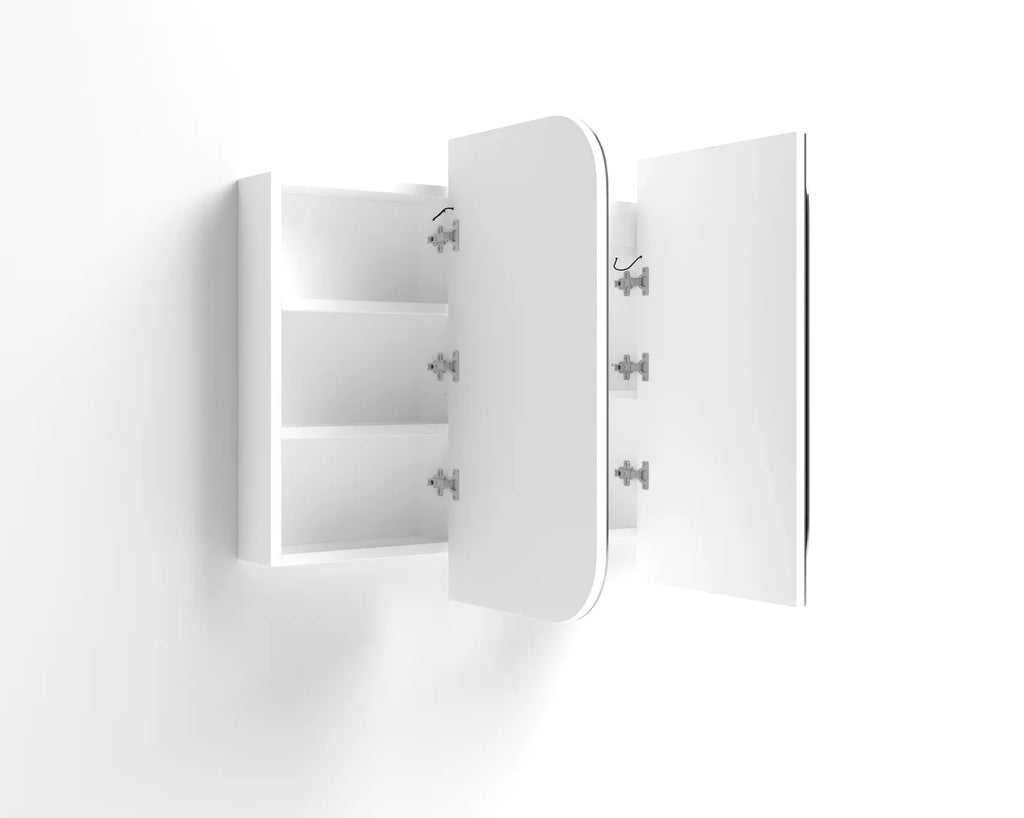 Charlie 3 Door LED Shaving Cabinet - White