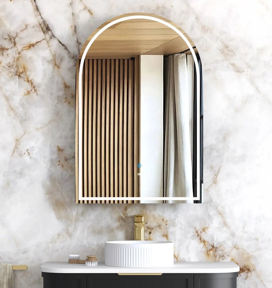 Rhodes Arch LED Shaving Cabinet - Black