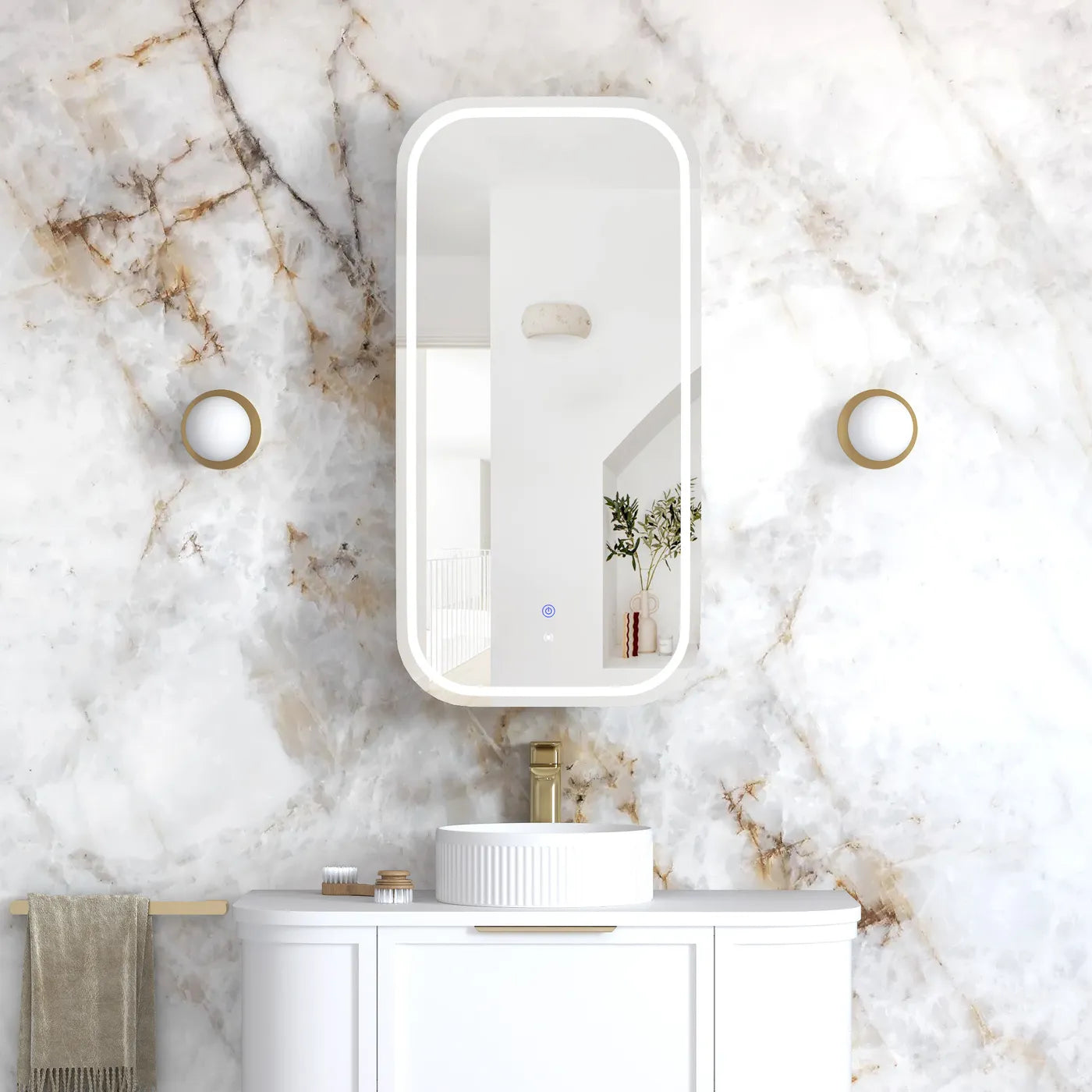 Charlie LED Shaving Cabinet - White