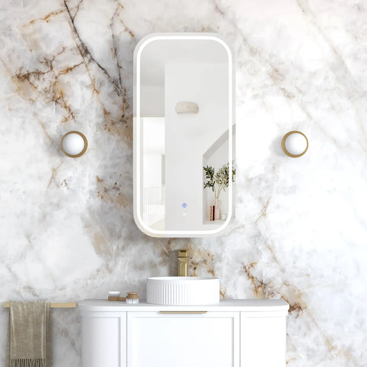 Charlie LED Shaving Cabinet - White