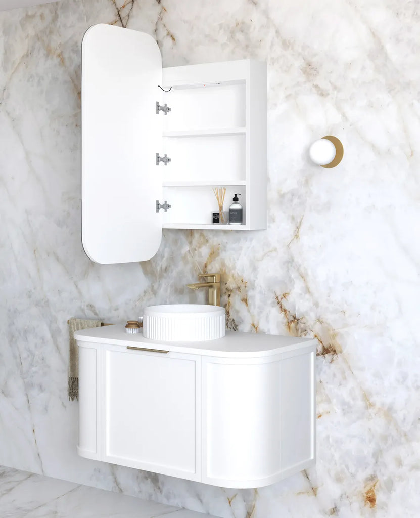 Charlie LED Shaving Cabinet - White