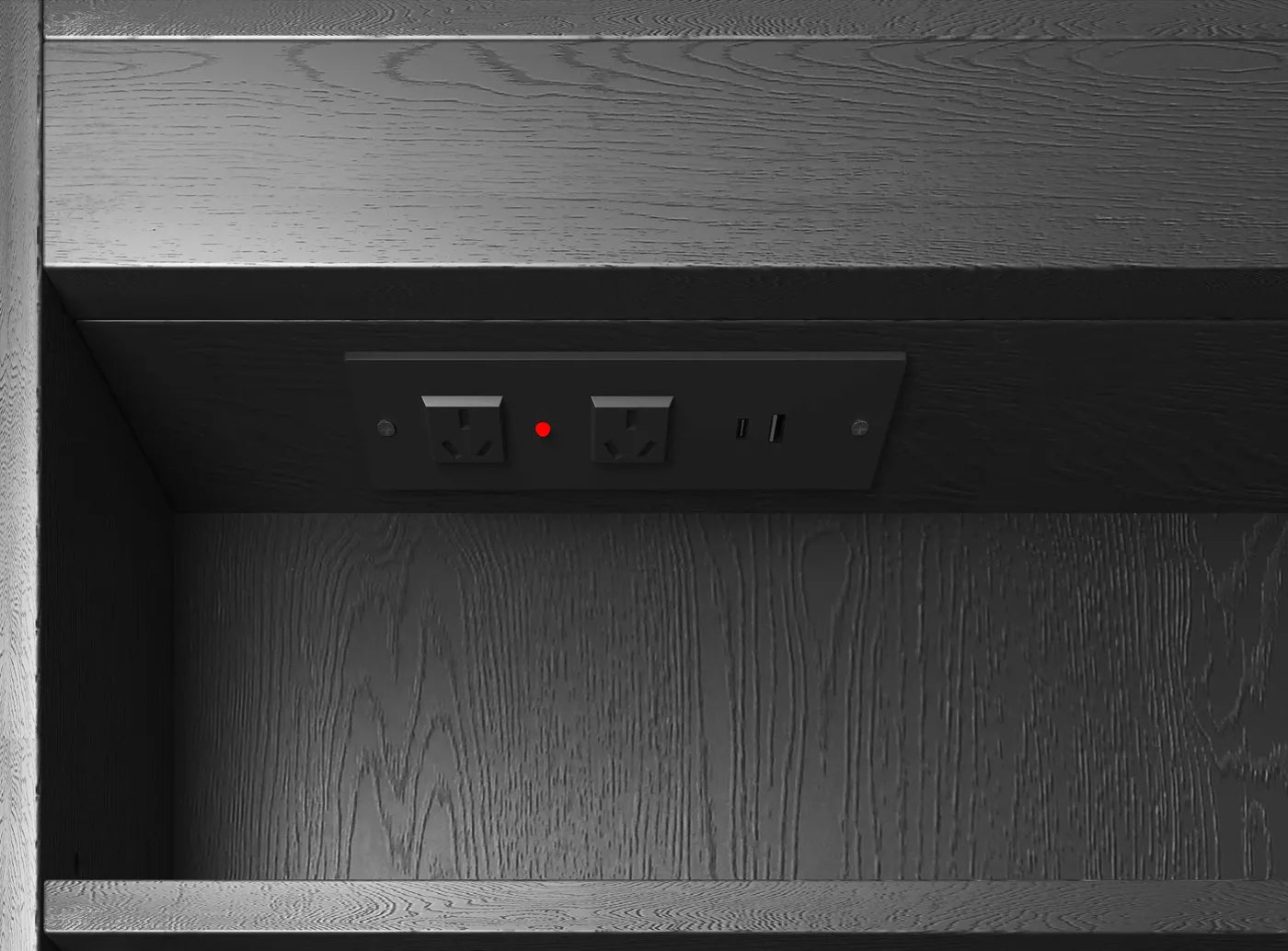 Charlie 2 Door LED Shaving Cabinet - Black
