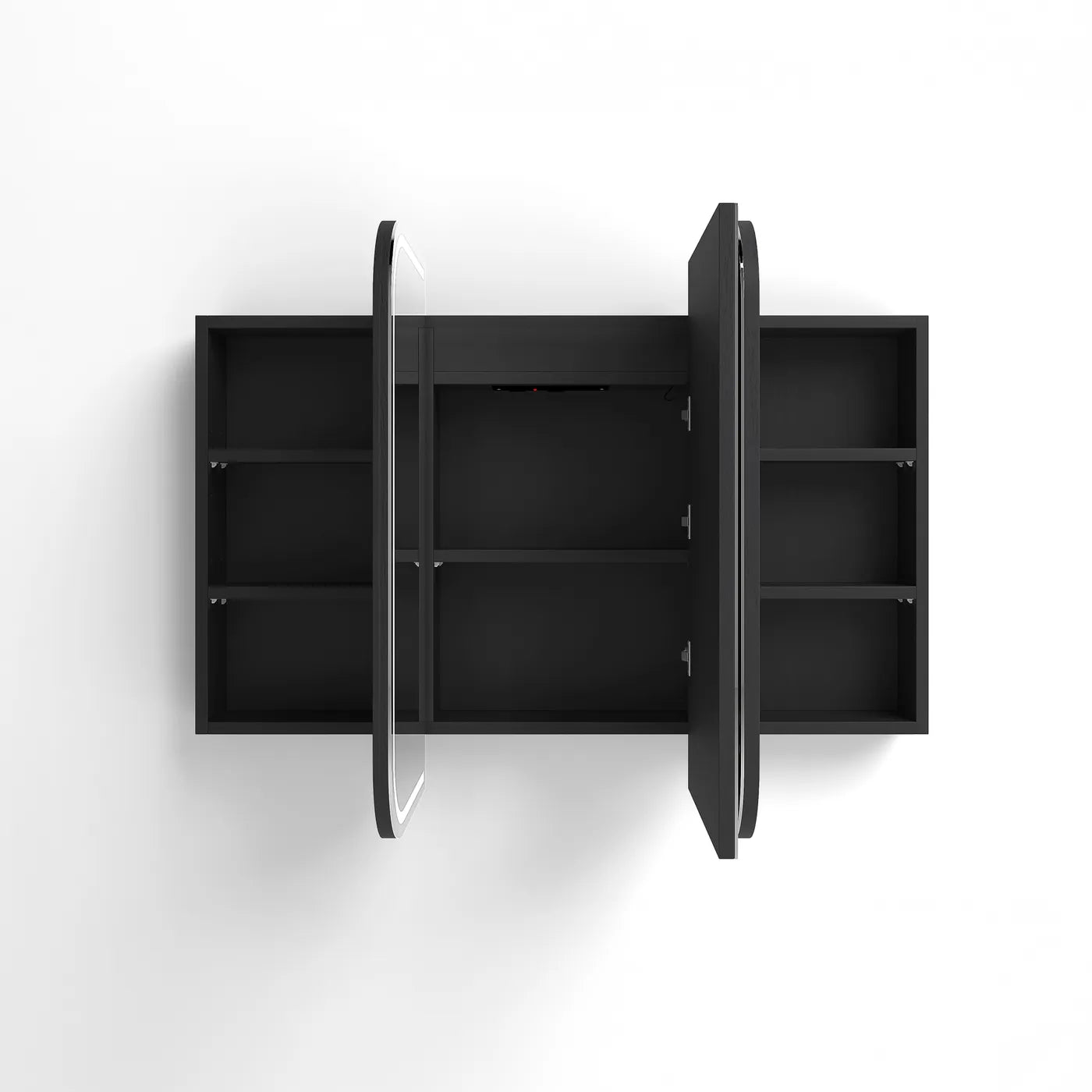 Charlie 3 Door LED Shaving Cabinet - Black Oak