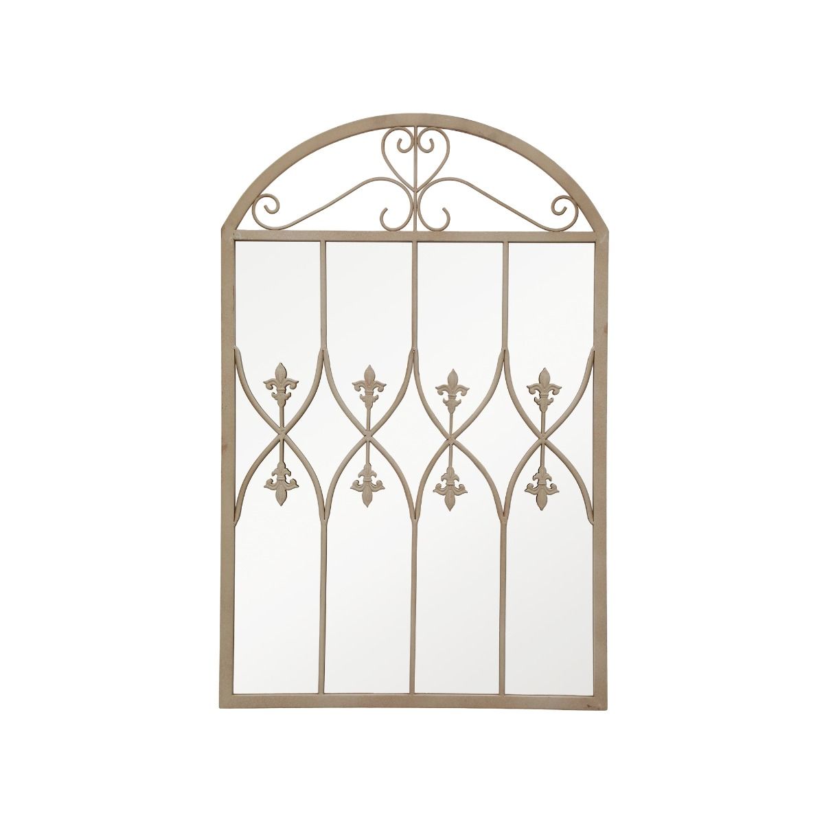 Serena Arched Windowpane Outdoor Wall Mirror