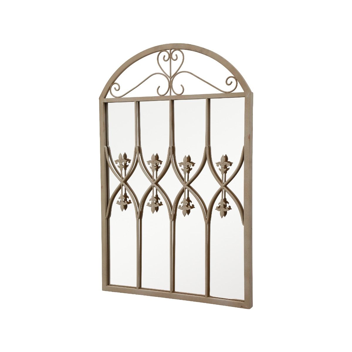 Serena Arched Windowpane Outdoor Wall Mirror