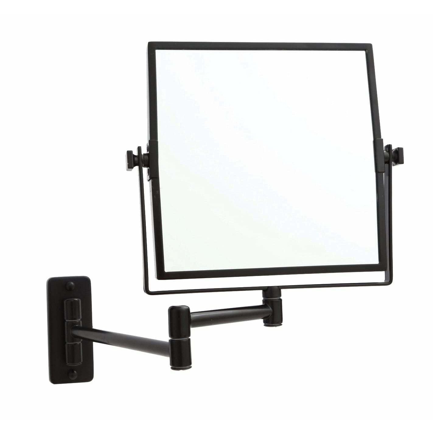 1&5x Magnification Wall Mounted Mirror – Matt Black