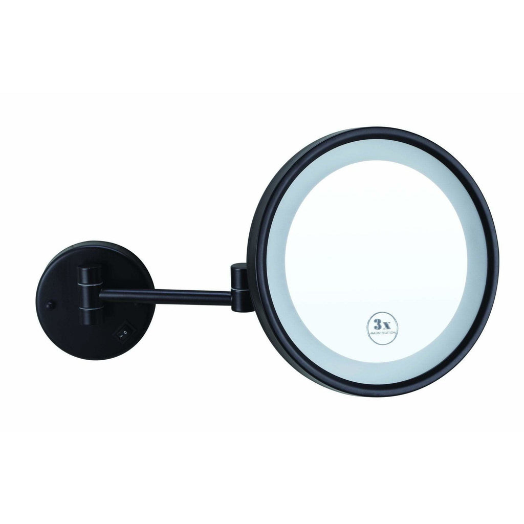 3x Magnification Backlit Mirror – Matt Black