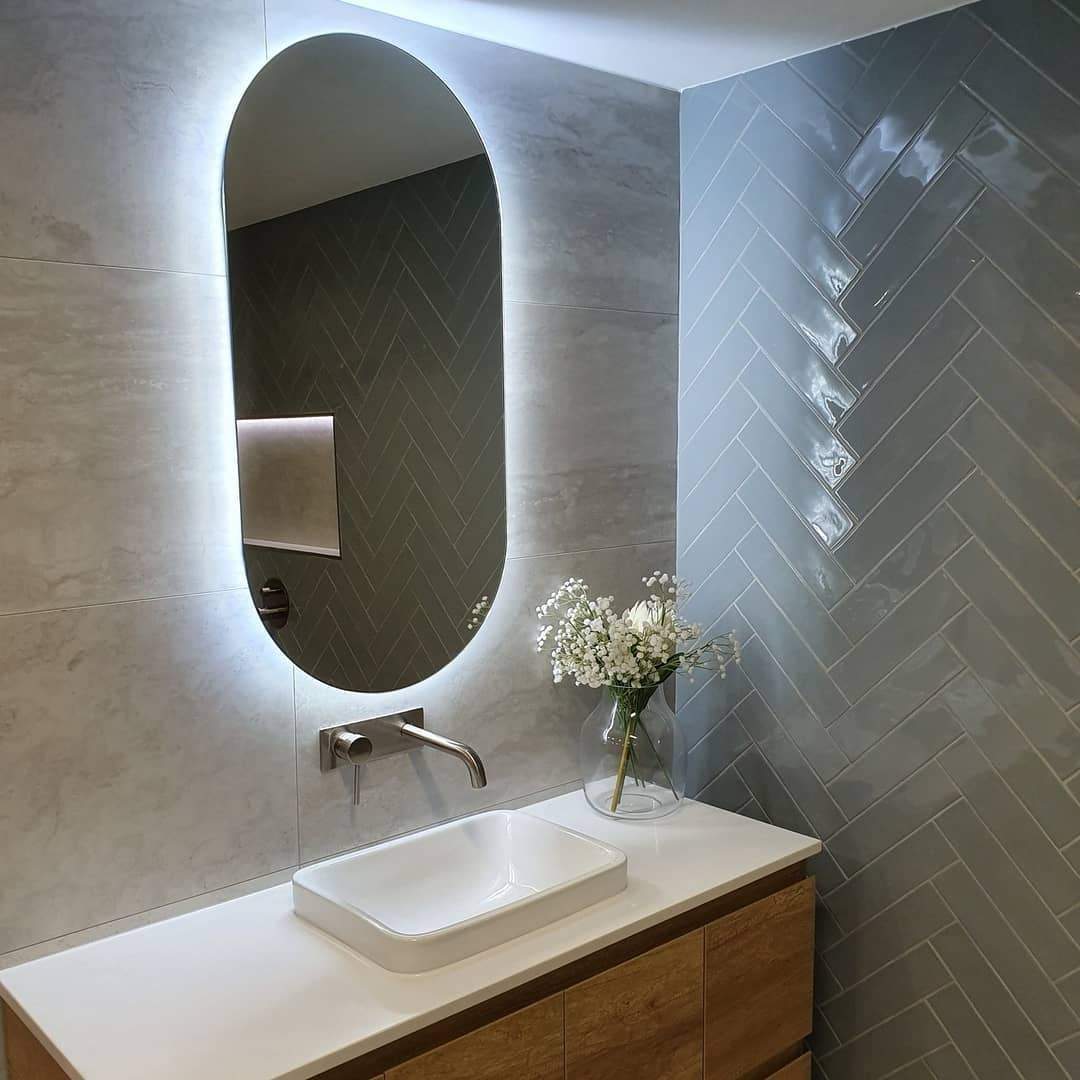 Ascona Oval Backlit Bathroom Mirror