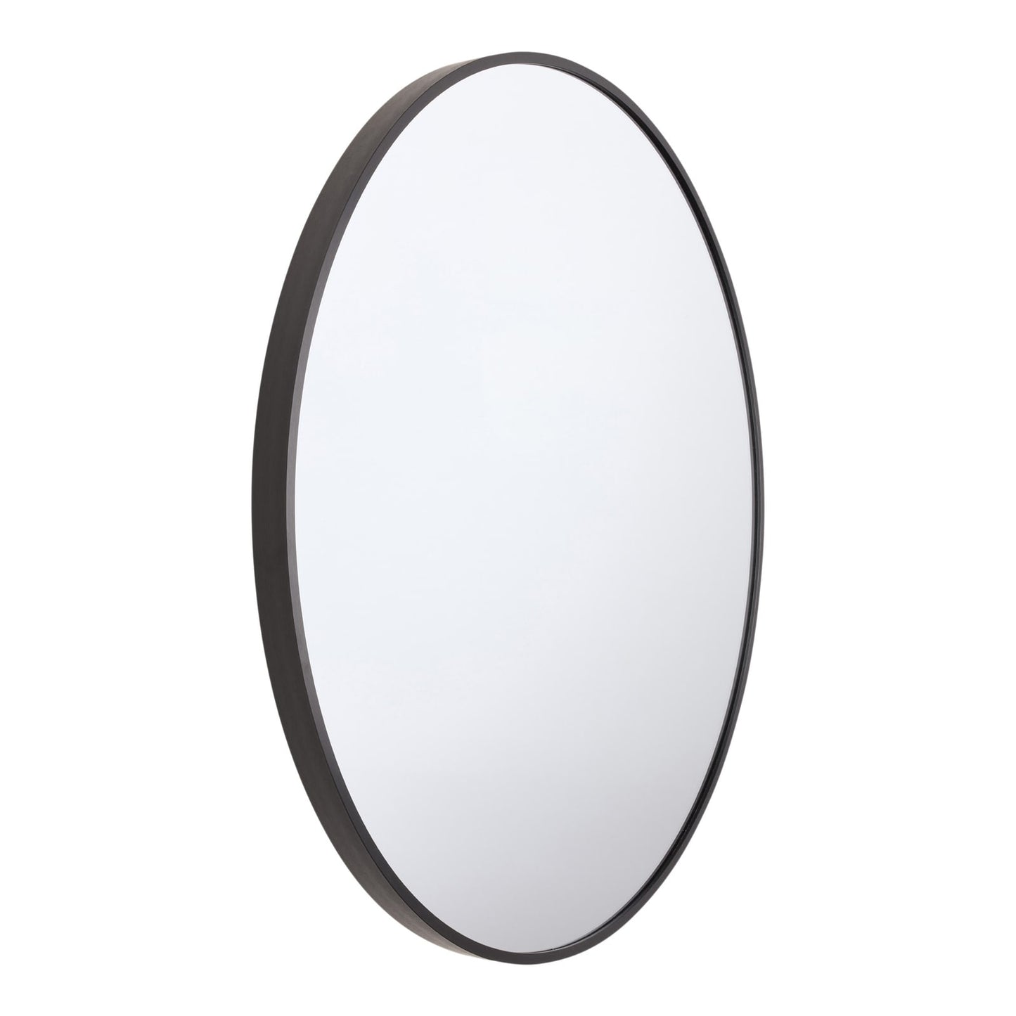 Axel Black Round Mirror