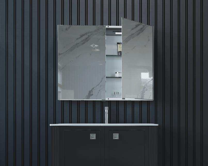 Belbagno Two Door LED Shaving Cabinet