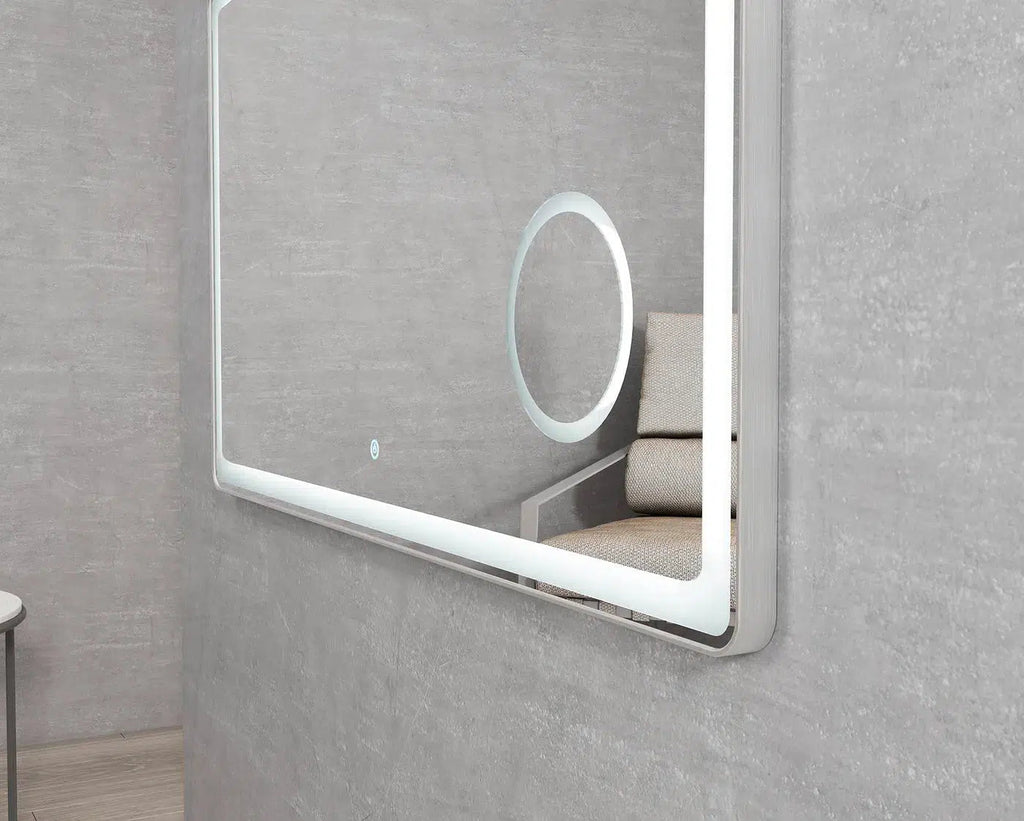 Blanche Silver Frame LED Mirror