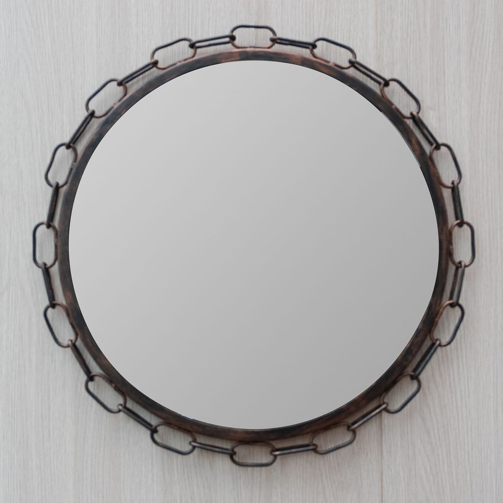Bronze Chain Edge Metal Mirror-Mirrors Direct