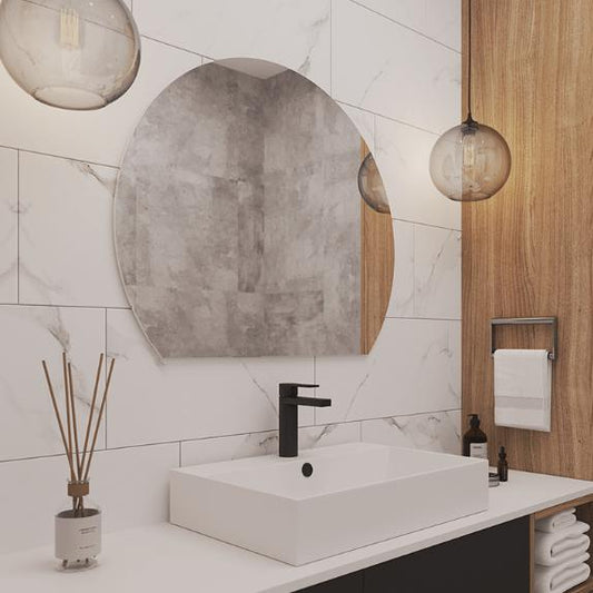 Hamilton D-Shaped Polished Edge Mirror
