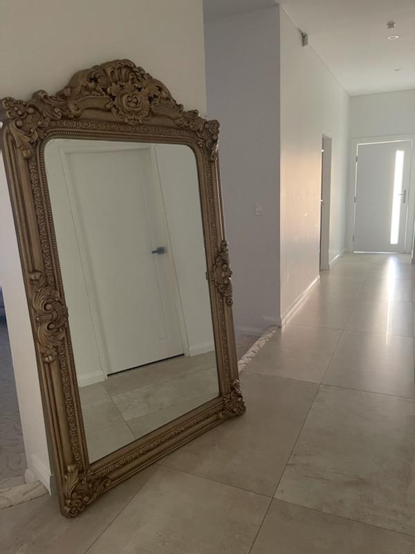 Elizabeth Floor Mirror - Antique Gold