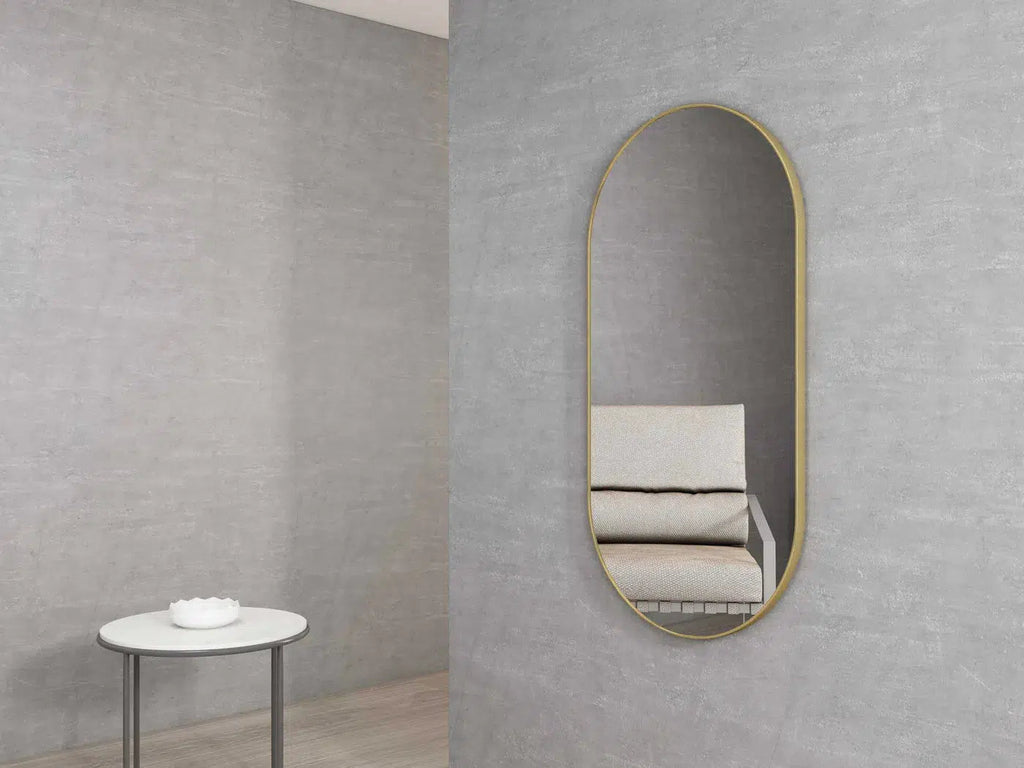 Flux Gold Oval Mirror