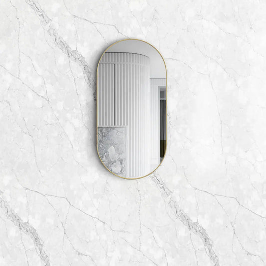 Flux Gold Oval Mirror
